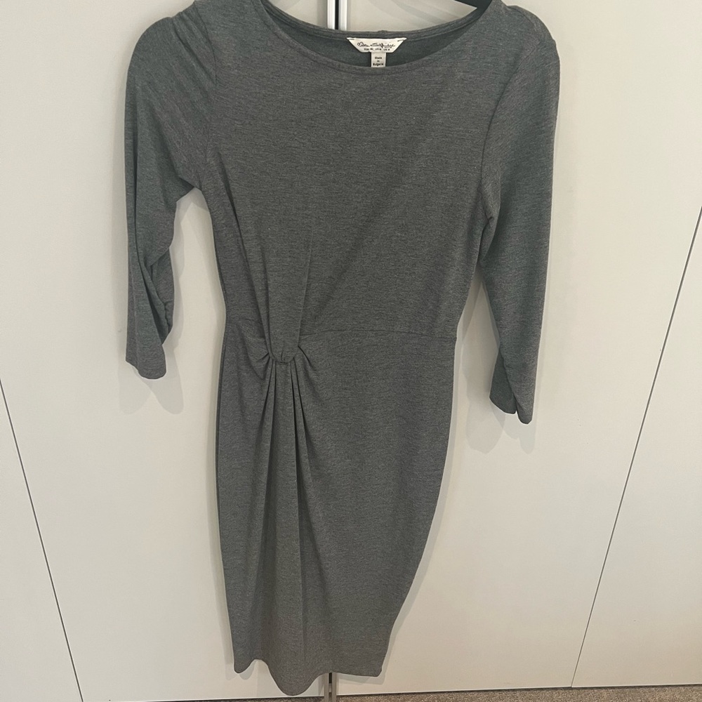 Miss Selfridge Grey Form Fitted Knee Length Dress